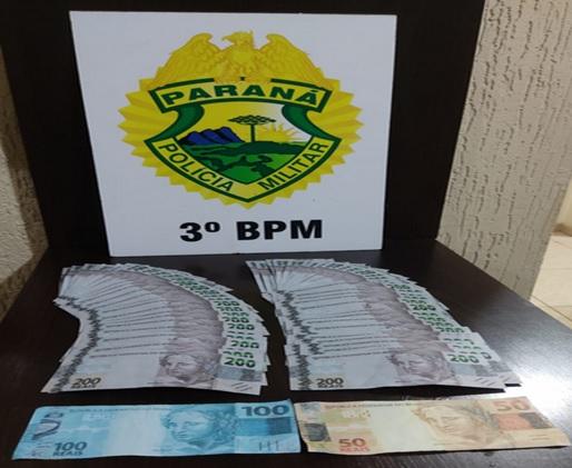 Homem é preso com quase R$ 16 mil em notas falsas que estavam sendo passadas na região